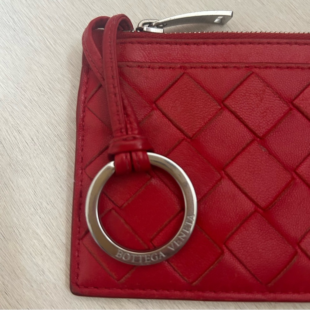 Botegga veneta red zipper wallet